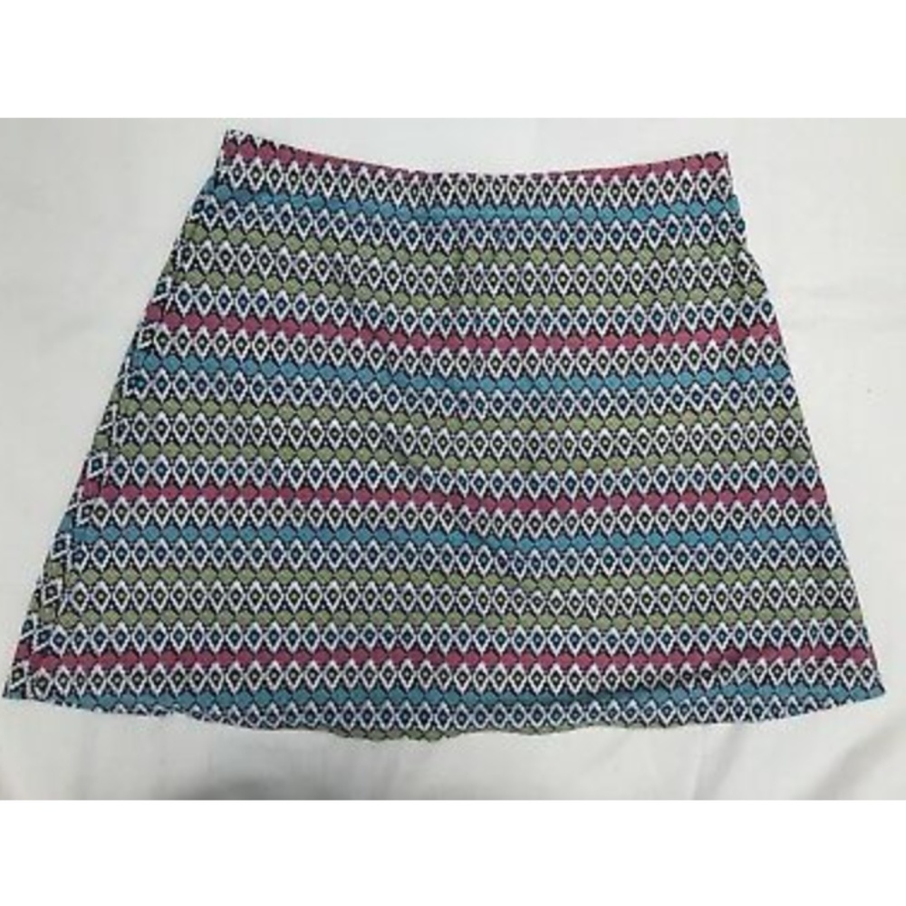 Athleta Blue, Pink, and Green Patterned Swim Skirt